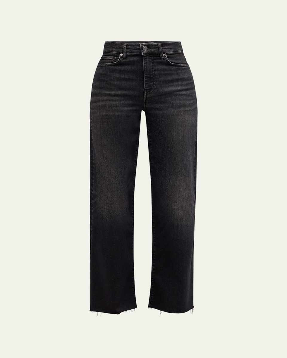 Le Slim Palazzo Raw Fray Jeans